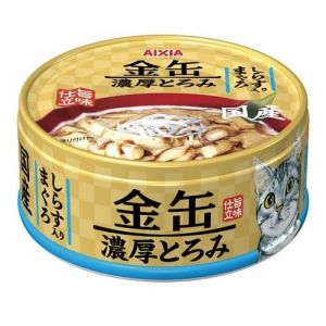 日本AIXIA金缶浓稠猫罐 成猫/高龄猫用 70g　金枪鱼沙丁鱼
