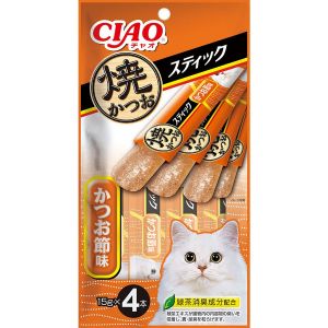 日本伊纳宝CIAO妙好猫零食营养条 伊纳宝猫条冻状 15g*4支 烤鲣鱼鲣鱼味