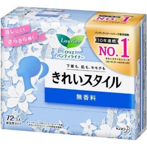 日本花王LAURIER绵柔超薄卫生巾护垫 14cm*72枚 无香型
