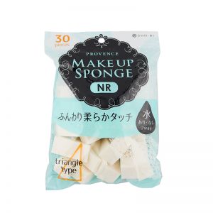 日本PROVENCE天然橡胶干湿两用三角形化妆海绵 30个入